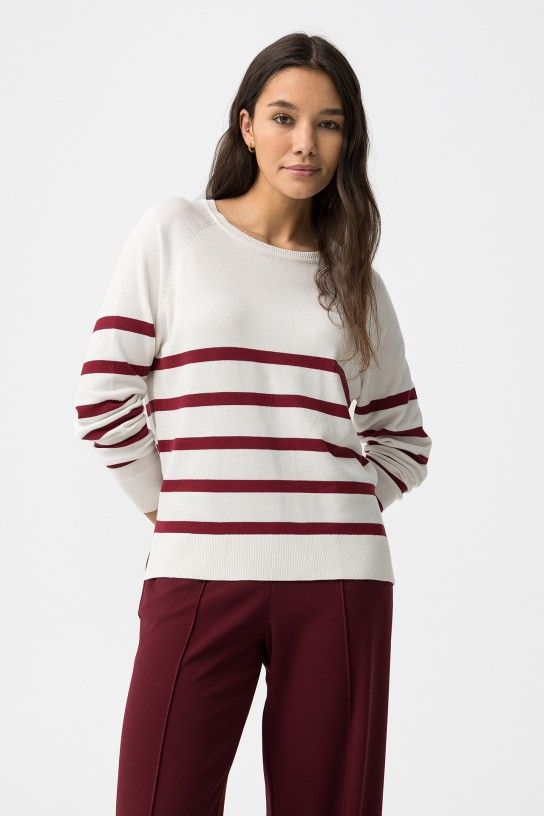 Maglia a righe bordeaux Tiffosi