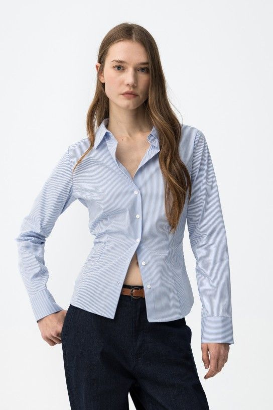 Camicia a righe avvitata Tiffosi