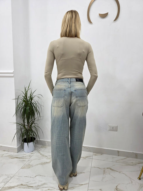 Jeans wide fit slavato Silvian Heach