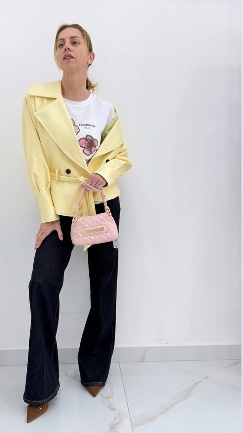 T-shirt cotone con stampa fiori