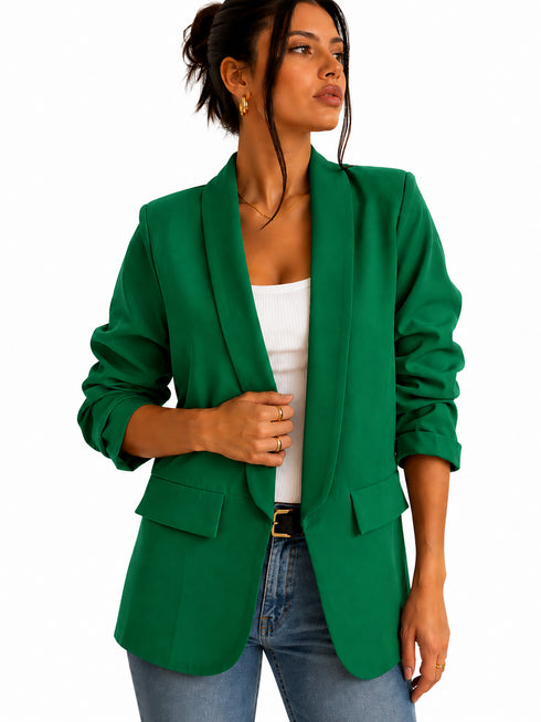 Blazer manica arricciata