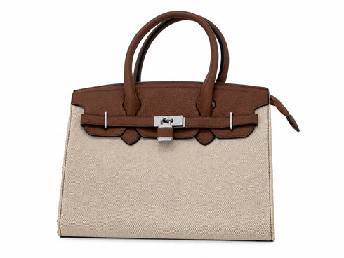 Borsa bicolore in tela