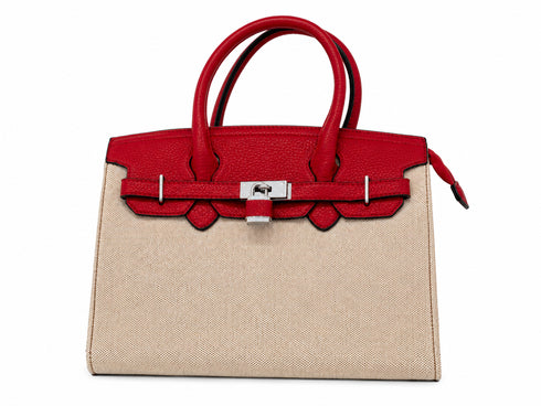 Borsa bicolore in tela