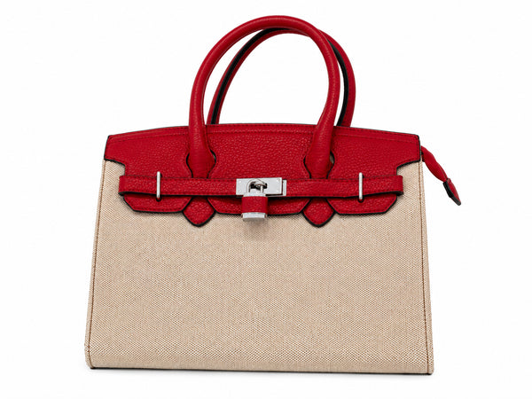 Borsa bicolore in tela