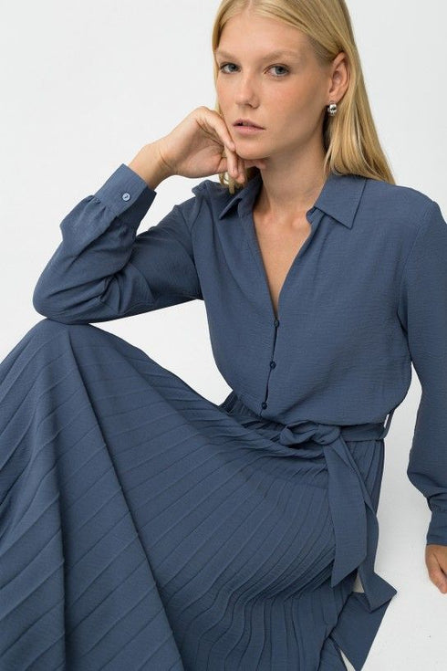 Abito Lungo Plissettato - Tiffosi