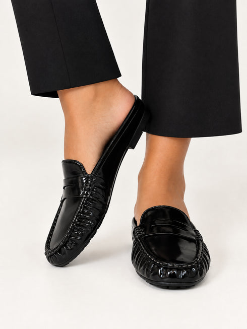 Mocassino sabot in pelle
