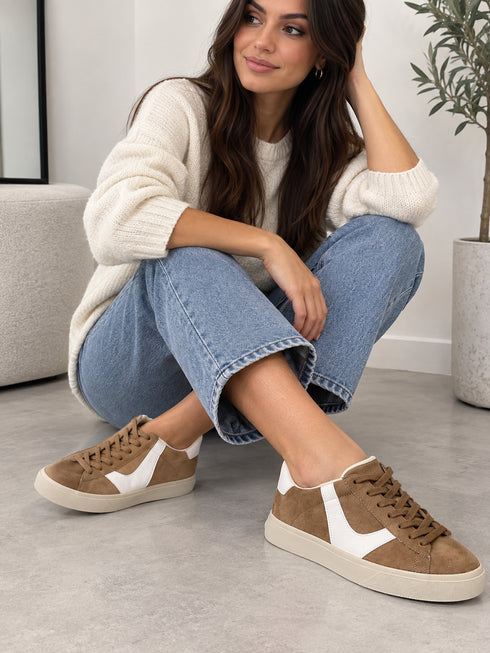 Sneakers corina in camoscio
