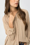 Camicia traforata beige Tiffosi