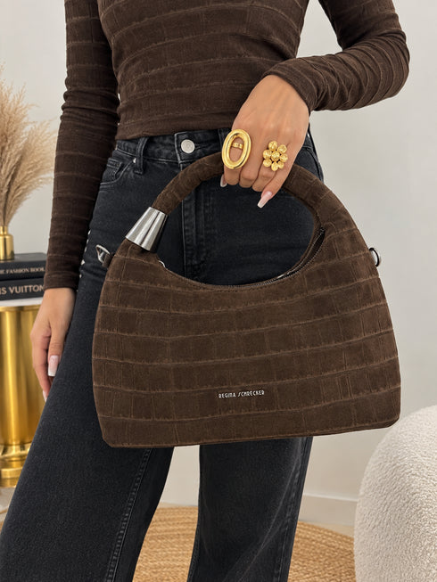 Borsa a Spalla Croco