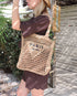 Borsa Tote in Rafia "Paris Milano"