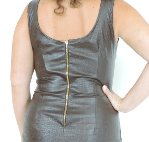 Abito longuette in pelle Ame