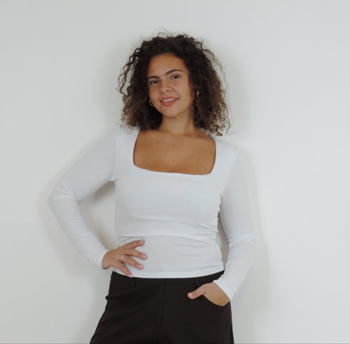 Maglia scollo quadrato Amè
