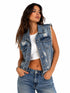 Gilet in denim effetto vintage