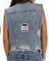 Gilet in denim effetto vintage