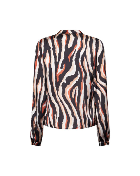 Blusa stampata con collo arricciato Silvian Heach