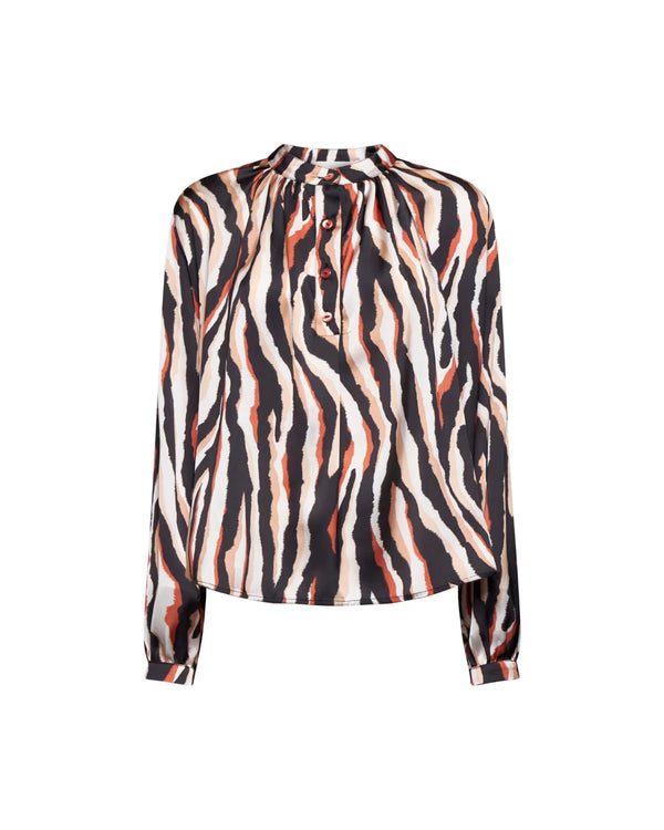 Blusa stampata con collo arricciato Silvian Heach
