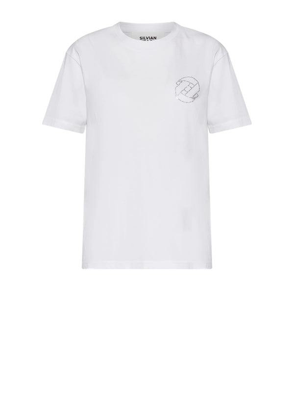 T-shirt logo strass silvian heach