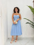 Abito Midi Bustier con Spalline