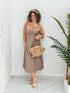 Abito Midi Bustier con Spalline