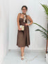Abito Midi Bustier con Spalline