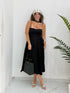 Abito Midi Bustier con Spalline
