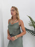 Top in Raso con Scollo a Cappuccio