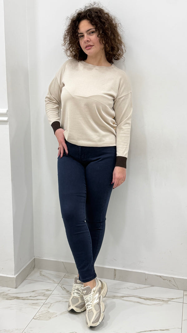 Maglioncino con bottoni laterali