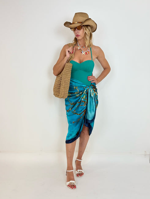 Costume Intero Laminato "Shine Bustier"