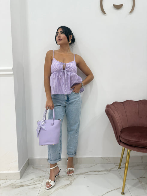 Top cotone con laccetti AnnaCi