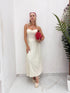 Abito Midi Bustier con Spalline