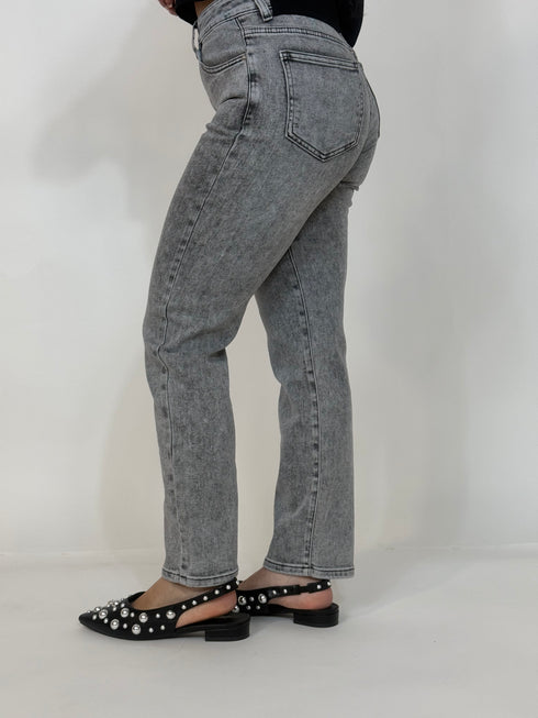Jeans mom fit grigio AnnaCi