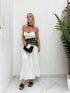 Abito Midi Bustier con Spalline
