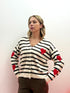 Cardigan Righe e Cuori firmato Astory