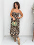 Abito Midi Floreale Stile Bustier