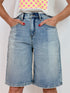 Bermuda denim con elastico