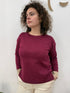 Maglia Girocollo Fine con Dettagli Button-Up