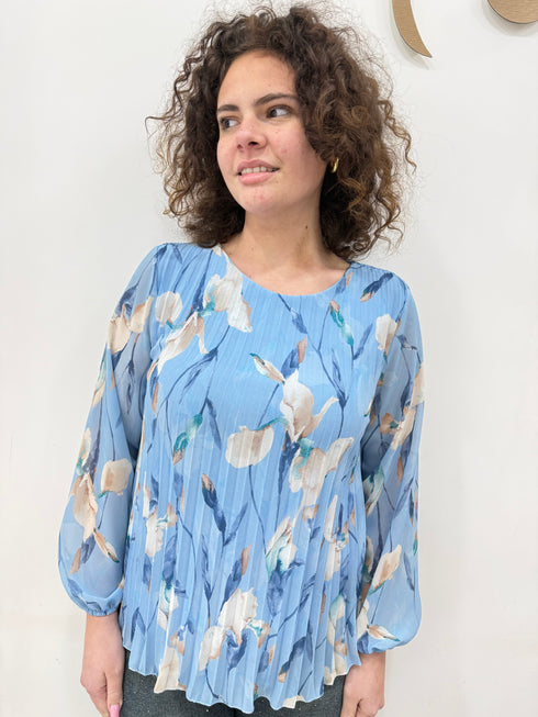 Blusa plisse' blooma