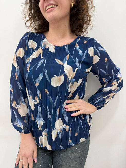 Blusa plisse' blooma