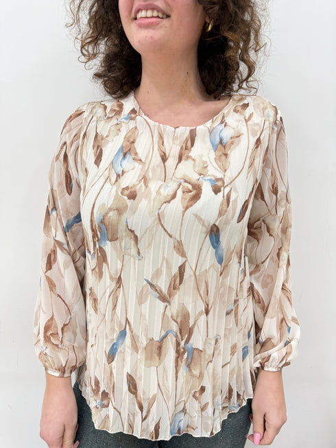 Blusa plisse' blooma
