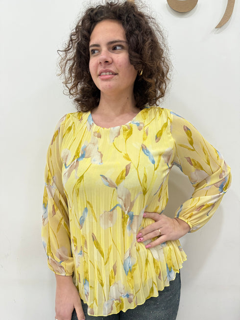 Blusa plisse' blooma