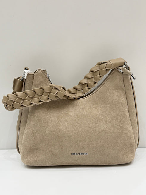 Borsa scamosciata intreccio