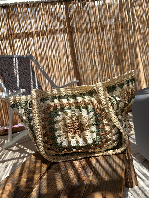 Maxi Borsa Mare in Paglia con Manici in Corda