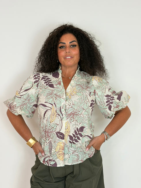 Camicia in pizzo Sangallo Floreale