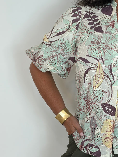 Camicia in pizzo Sangallo Floreale