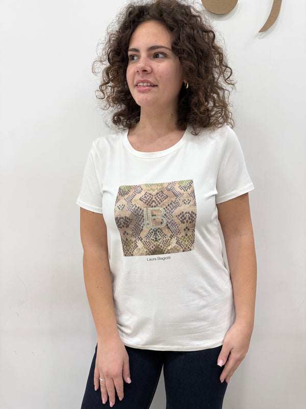 T-shirt stampa laura biagiotti