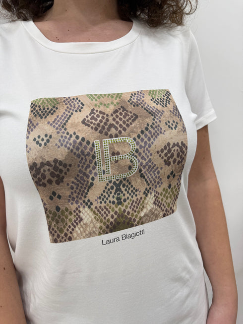 T-shirt stampa laura biagiotti