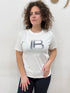 T-shirt laura biagiotti con logo strass