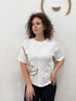 T-shirt laura biagiotti fiore lato