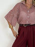 Camicia a Righe con Manica a Volant