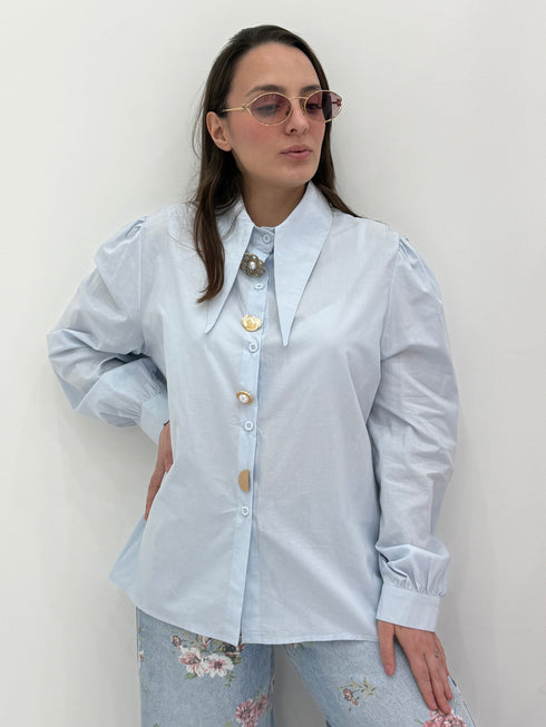 Camicia colletto pizzo e decori